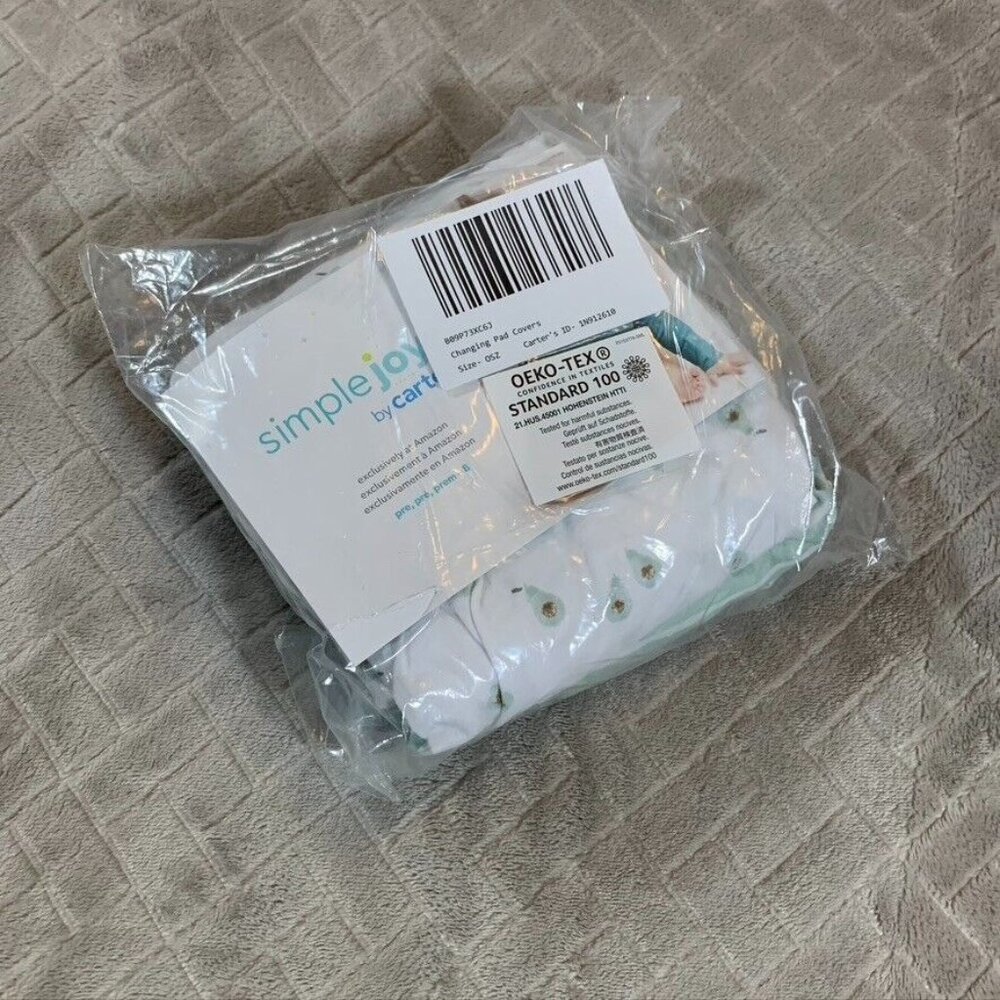Simple Joys by Carters Baby Changing Pad Covers Green Avocado 2 Pack New
